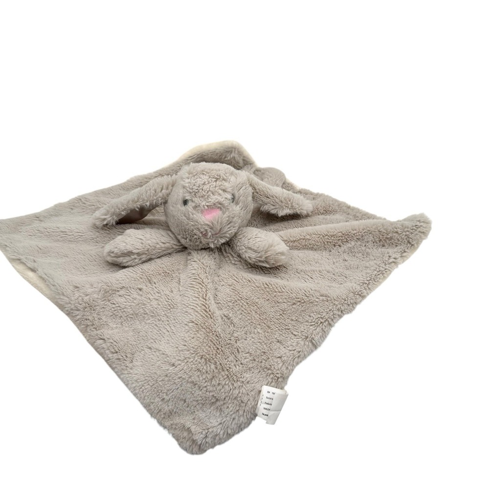 Kellytoy 14" Lamb Bunny Lovey Gray Cream Security Blanket Baby Plush Soft EUC